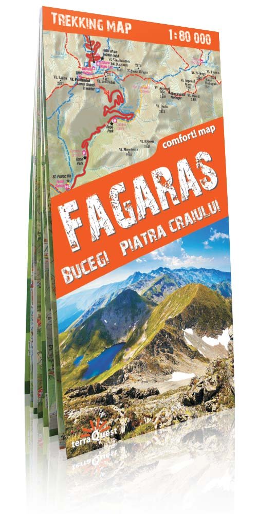 Fogaraskie Góry, Buczegi, Piatra Craiului laminowana mapa trekingowa TerraQuest