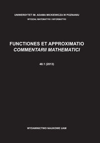 Functiones et approximatio 48.1/2013