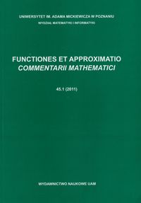 Functiones et approximatio commentari mathematici 45.1 (2011)