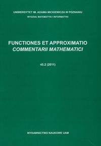 Functiones et approximatio Commentarii mathematici 45.2 (2011)