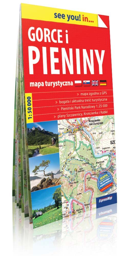 Gorce i Pieniny mapa turystyczna