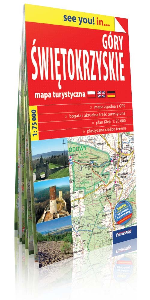 Góry Świętokrzyskie mapa turystyczna