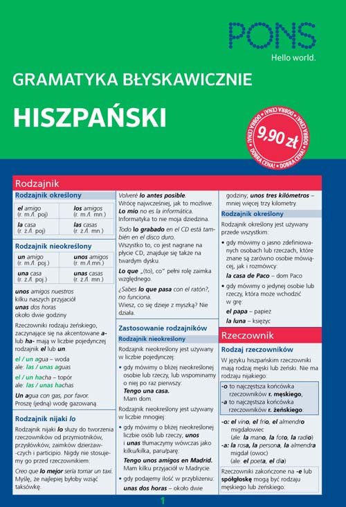 Gramatyka błyskawicznie hiszpański
