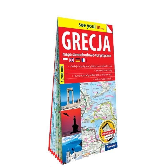 Grecja mapa samochodowo-turystyczna w kartonowej oprawie 1:700 000