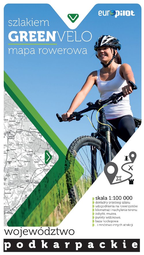 Green Velo mapa rowerowa Województwo podkarpackie