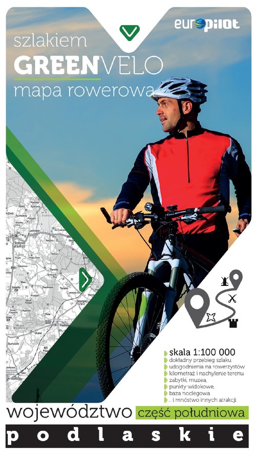 Green Velo mapa rowerowa Województwo podlaskie -część południowa