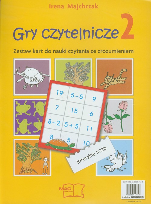 Gry czytelnicze część 2 Zestaw kart do nauki czytania ze zrozumieniem
