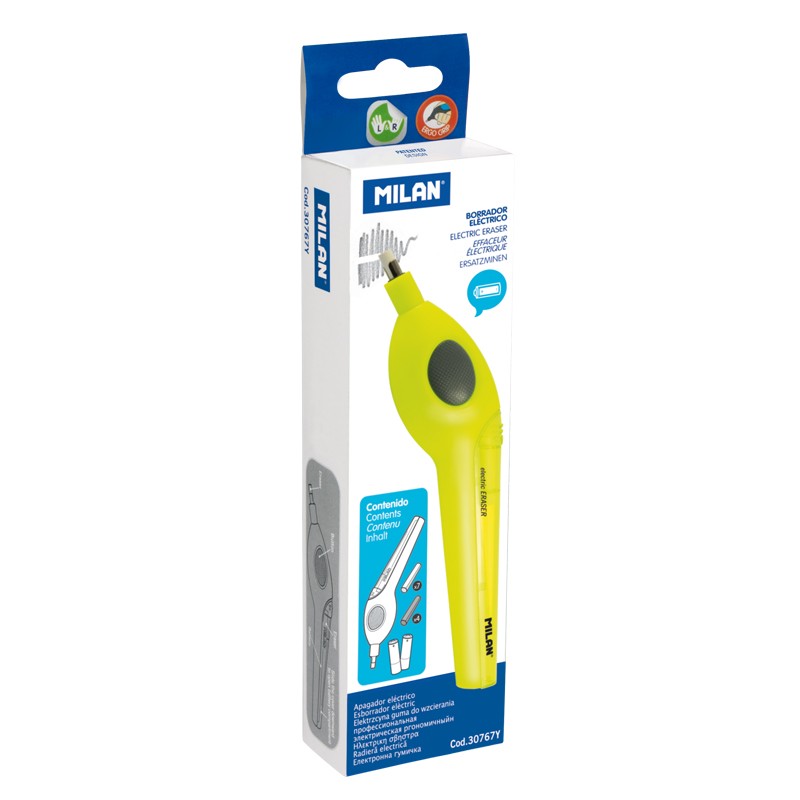 Gumka Milan elektryczna żółta