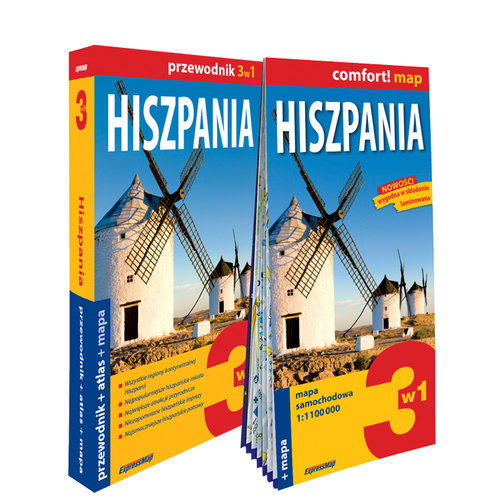 Hiszpania 3w1 przewodnik + atlas + mapa