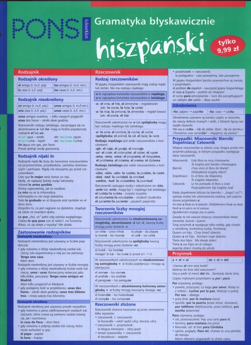 Hiszpański. Gramatyka błyskawicznie