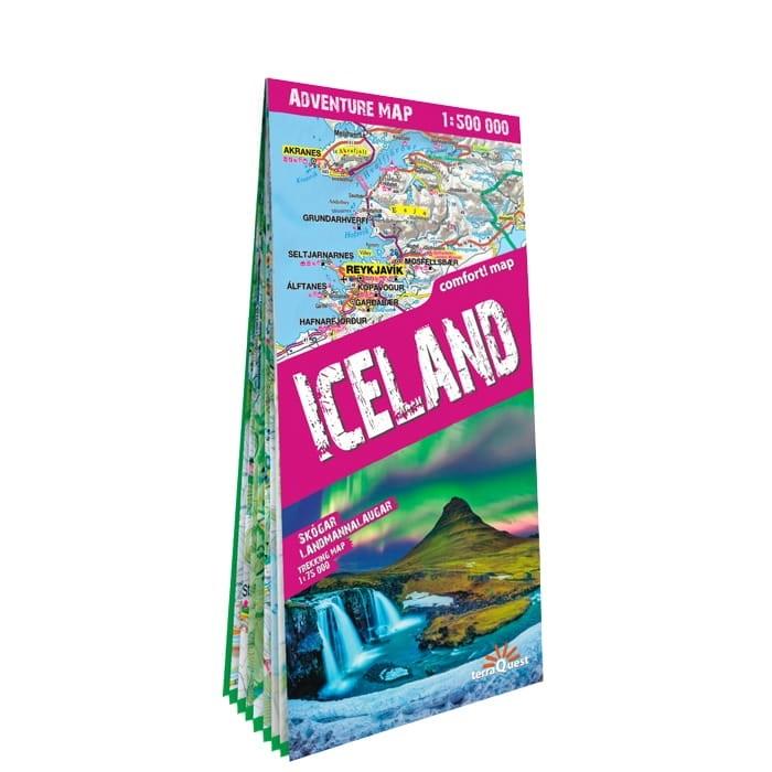 Iceland adventure map 1:500 000 laminat 2023