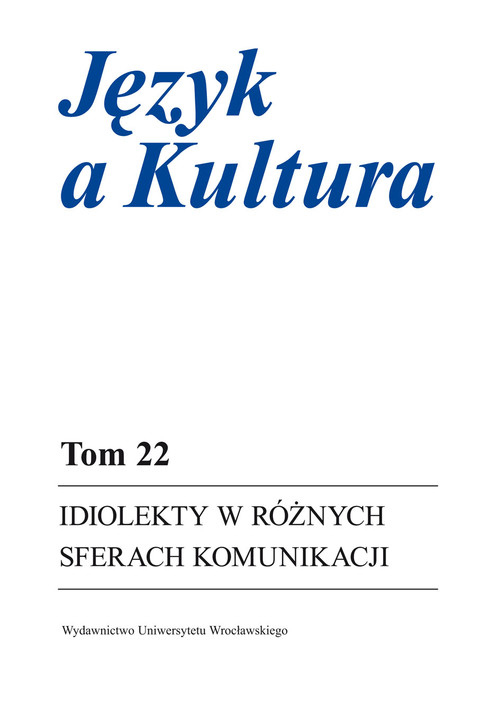 Idiolekty w różnych sferach komunikacji