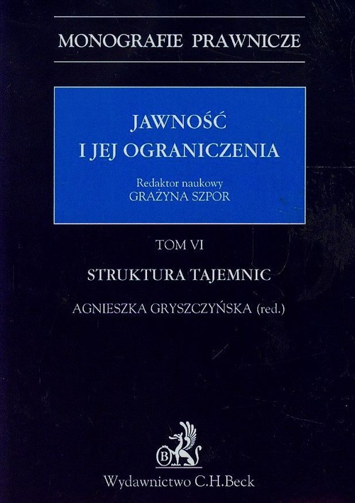 Monografie Prawnicze. Jawność i jej ograniczenia. Tom 6. Struktura tajemnic