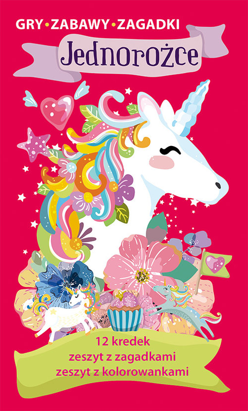 Jednorożce Gry zabawy zagadki Zestaw kreatywny z kredkami