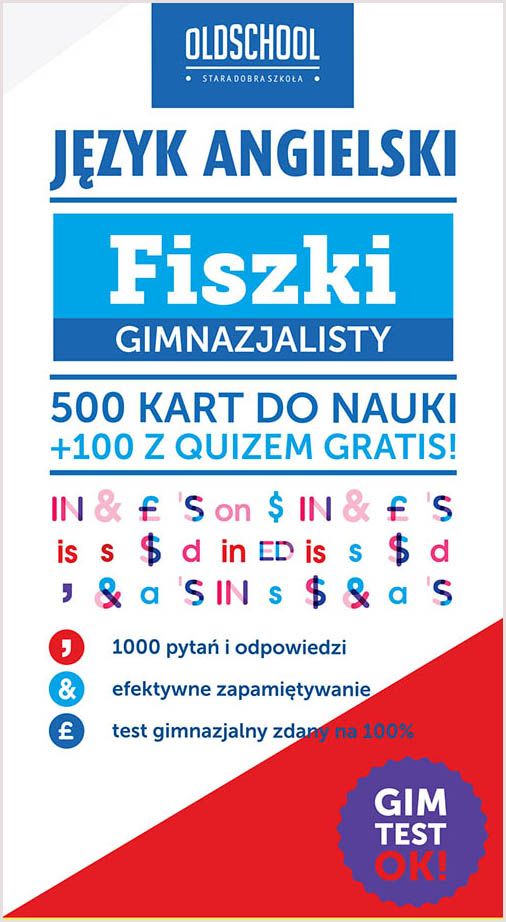 Język angielski fiszki gimnazjalisty oldschool stara dobra szkoła