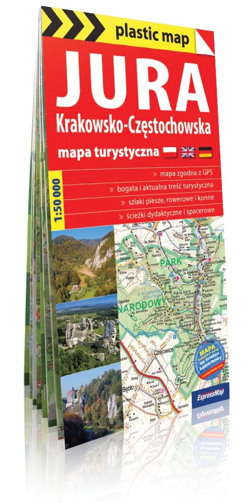 Jura Krakowsko-Częstochowska mapa turystyczna
