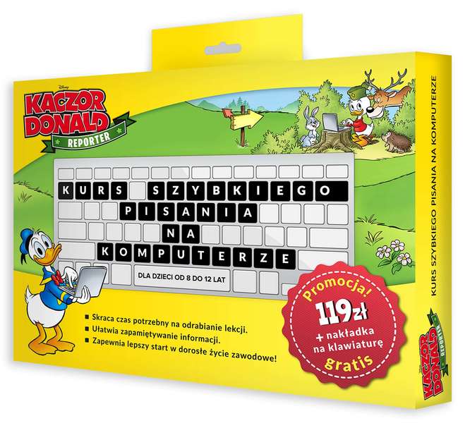 Kaczor Donald reporter kurs bezwzrokowego pisania na komputerze