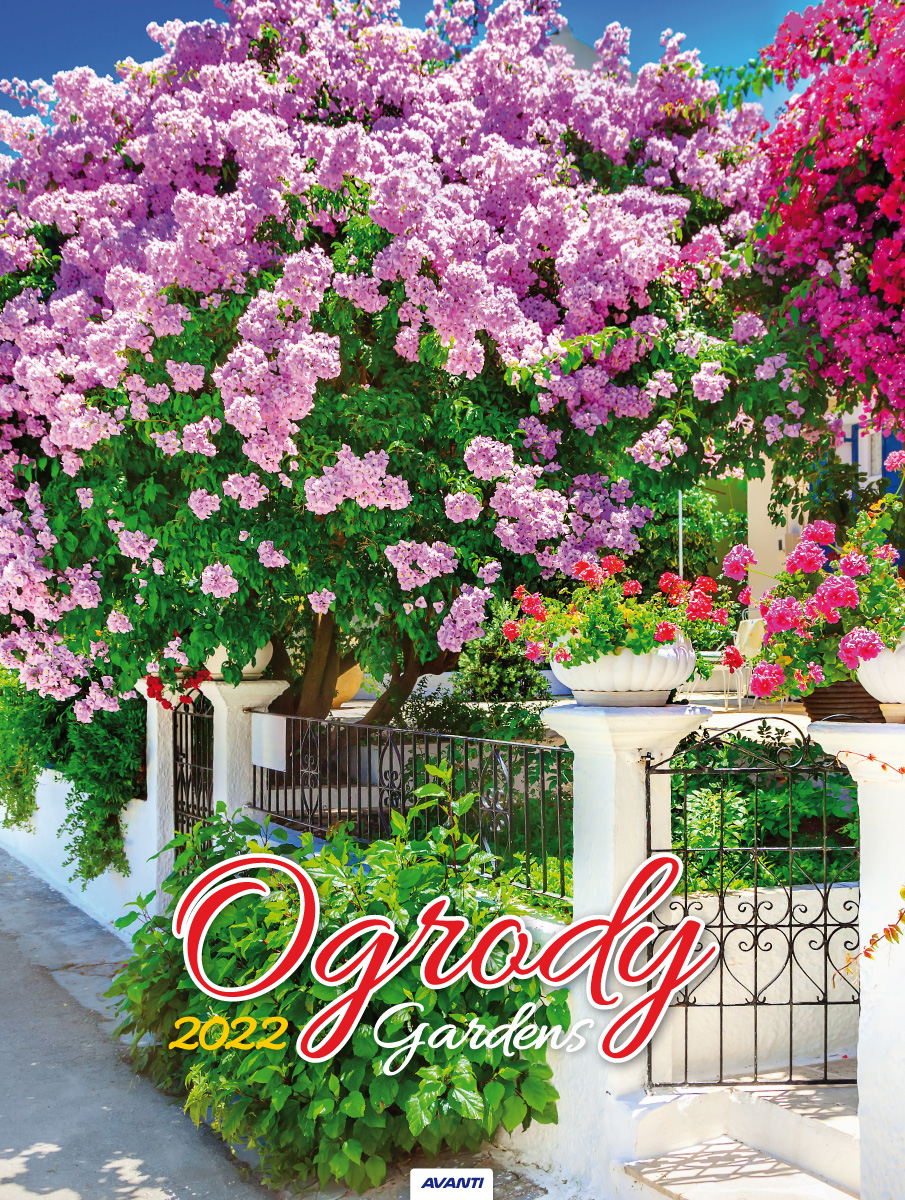 Kalenadarz 2022 ścienny mały Ogrody KSMS10