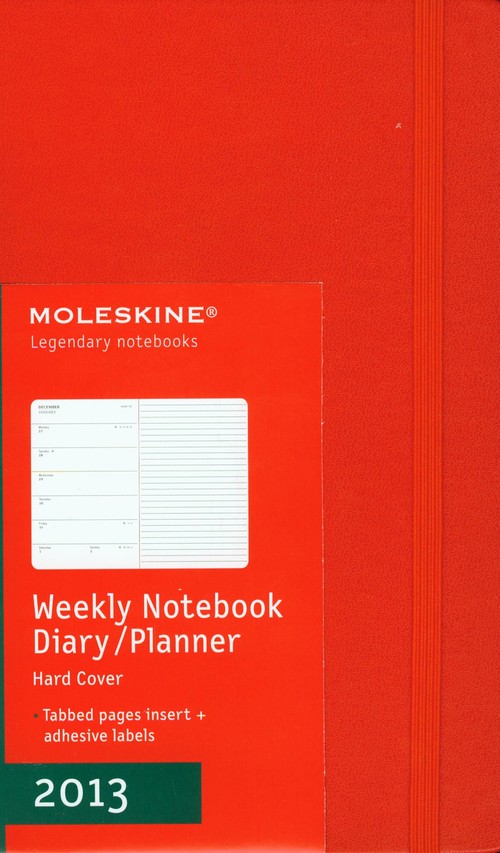 Kalendarz 2013 L Moleskine tygodniowy czerwony