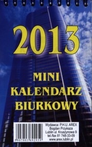 Kalendarz 2013 mini biurkowy