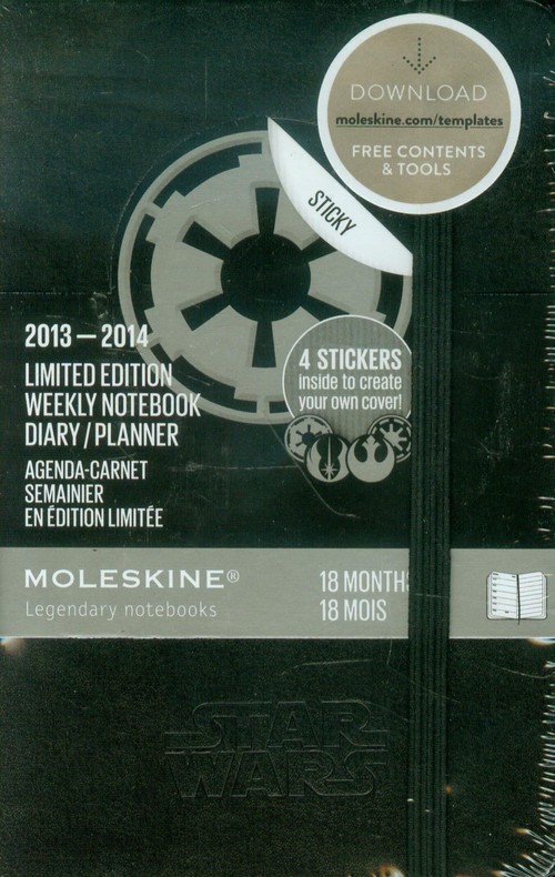 Kalendarz 2013 Molsekine Star Wars 18M książkowy