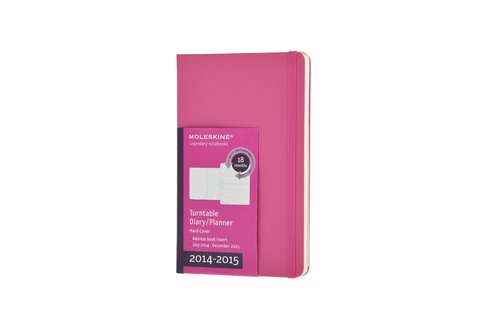Kalendarz 2014-2015 P Moleskine 18M tygodniowy obrotowy magenta