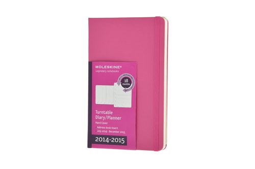 Kalendarz 2014-2015 P Moleskine 18M tygodniowy obrotowy różowy