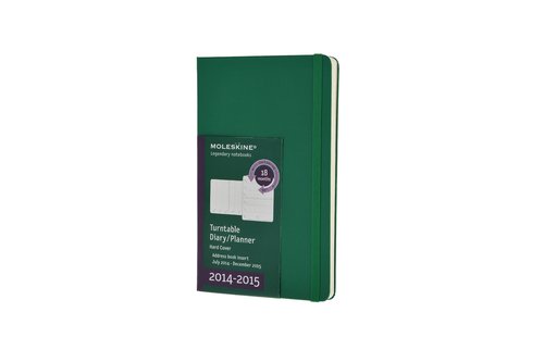 Kalendarz 2014-2015 P Moleskine 18M tygodniowy obrotowy zielony
