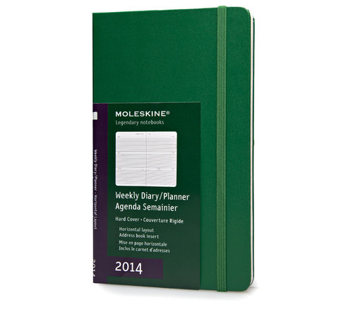 Kalendarz 2014 L Moleskine tygodniowy zielony