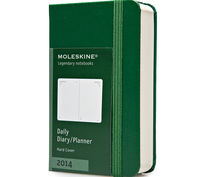 Kalendarz 2014 XS Moleskine dzienny zielony