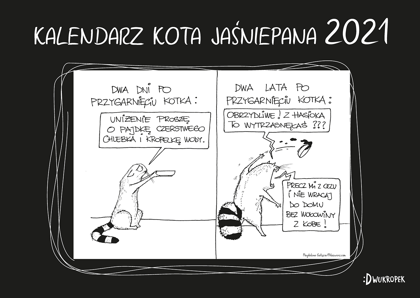 Kalendarz 2021 Kota Jaśniepana ścienny