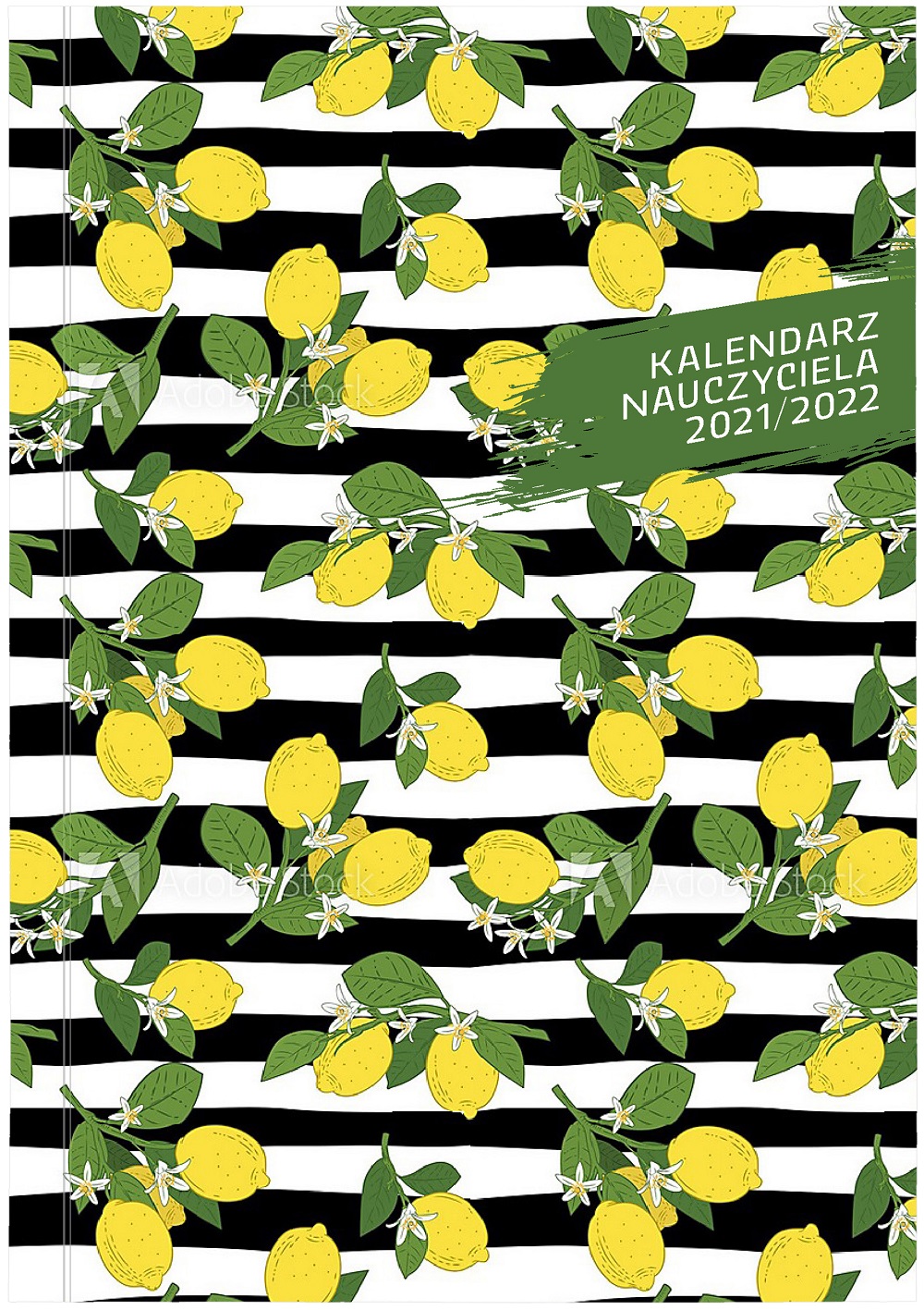Kalendarz 2021/2022 nauczyciela B6 tygodniowy PCV bezbarwny cytryny B6TN089B