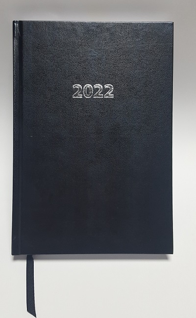 Kalendarz 2022 Ekonomiczny V3 A5 dzienny czarny KKA5DE