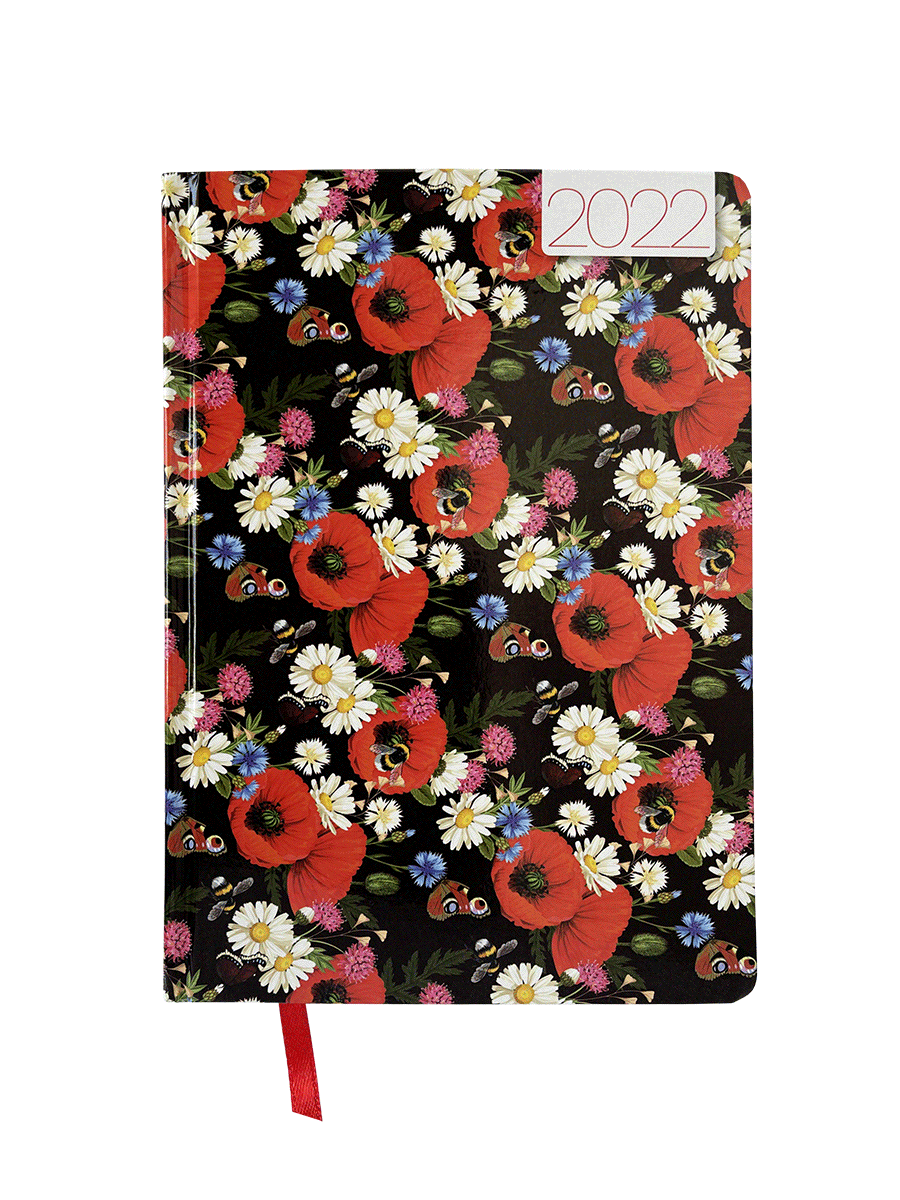 Kalendarz 2022 foto V1 A5 dzienny kwiaty KKA5DEF