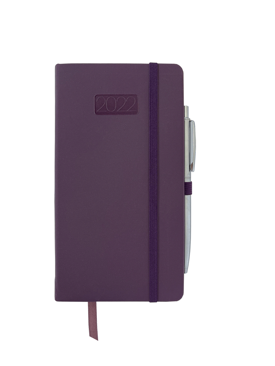 Kalendarz 2022 Lux V2 DL tygodniowy fioletowy KKDLTL