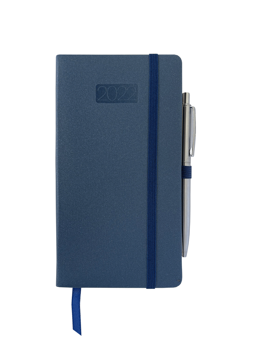 Kalendarz 2022 Lux V4 DL tygodniowy niebieski KKDLTL