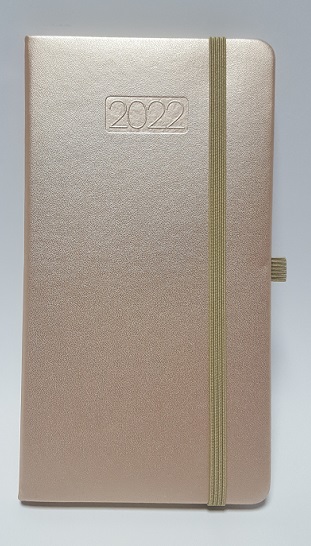 Kalendarz 2022 Lux V6 DL tygodniowy złoty KKDLTL
