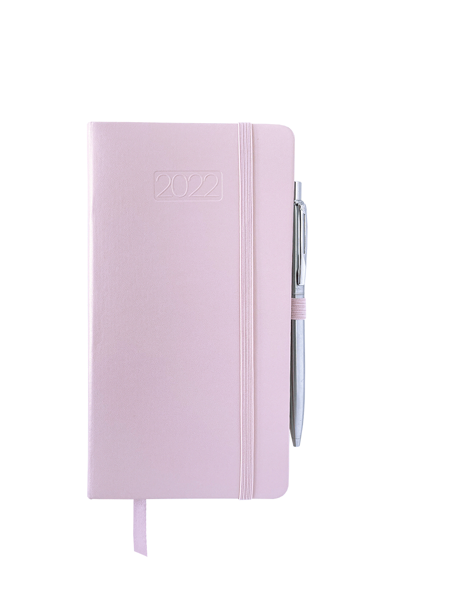 Kalendarz 2022 Lux V8 DL tygodniowy różowy KKDLTL