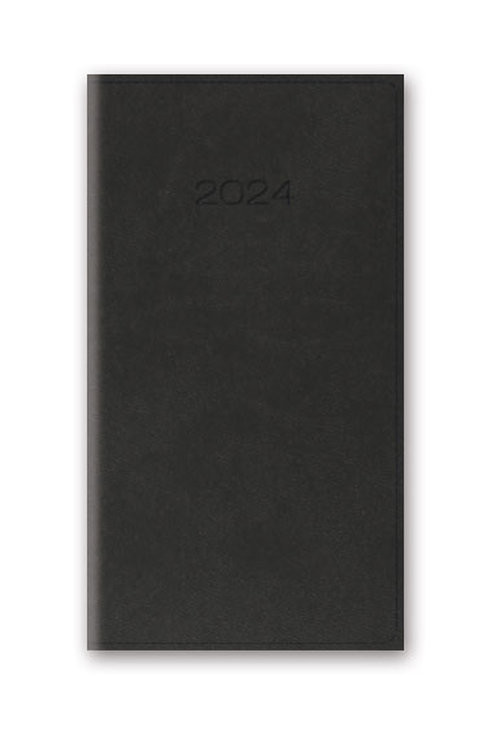 Kalendarz 2024 11T A6 kieszonkowy grafitowy