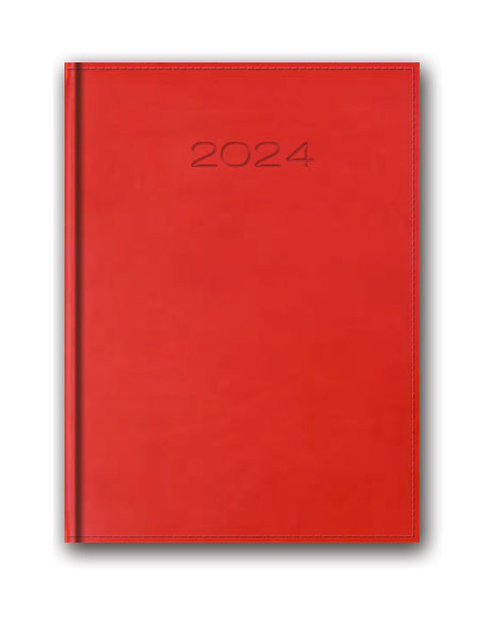 Kalendarz 2024 21D A5 czerwony