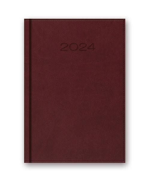 Kalendarz 2024 41D B6 bordowy