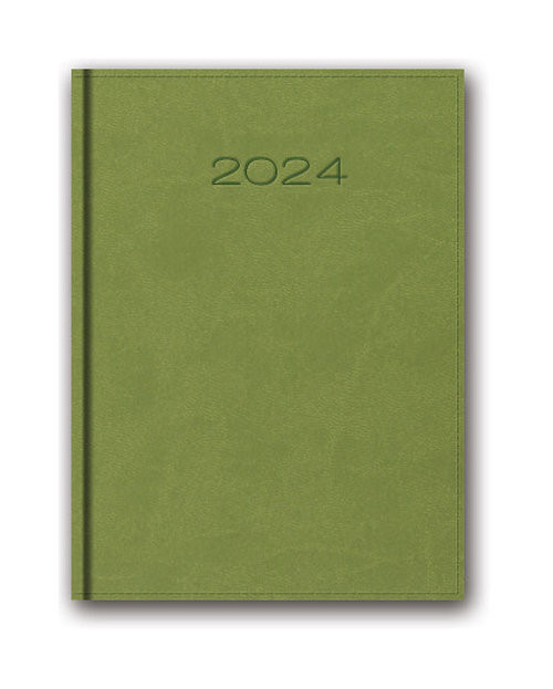 Kalendarz 2024 A5 książkowy jasnozielony