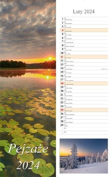 Kalendarz 2024 paskowy Pejzaże