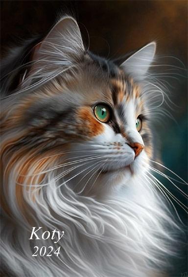 Kalendarz 2024 ścienny 13-k Koty