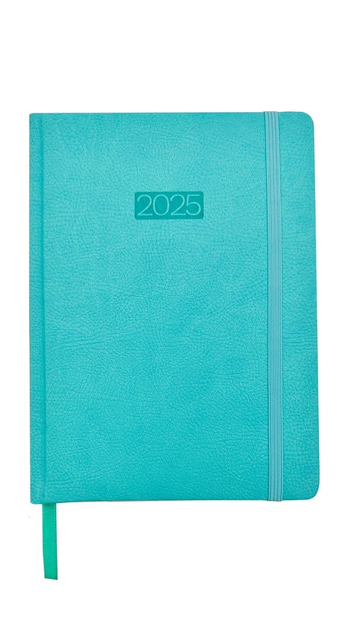 Kalendarz 2025 Dzienny A4 LUX Elegance V10 Turkusowy