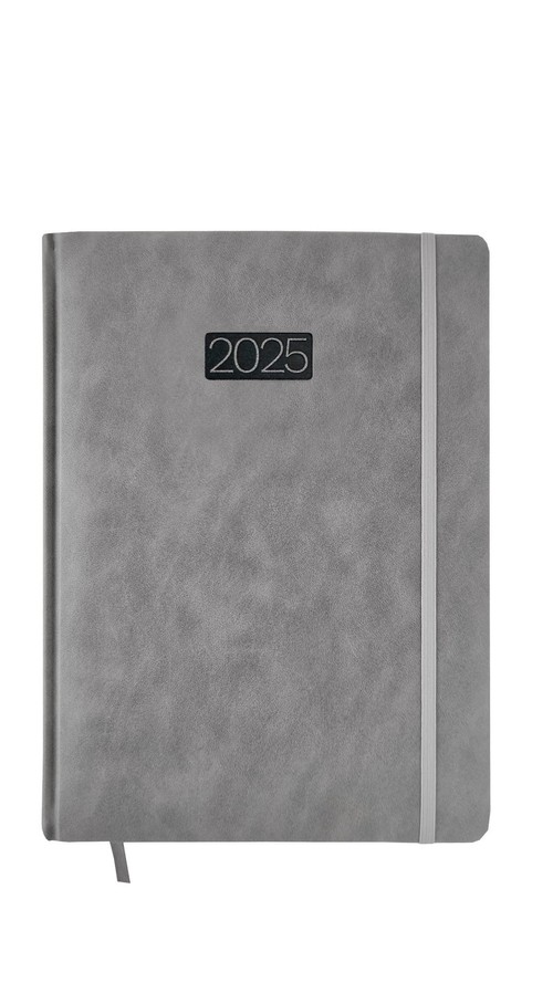 Kalendarz 2025 Dzienny A4 LUX Elegance V4 Szary