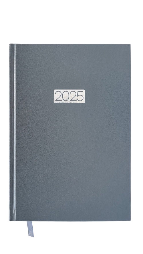 Kalendarz 2025 dzienny A5 ekonomiczny V4 szary