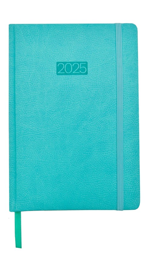 Kalendarz 2025 Dzienny A5 LUX V10 Turkus