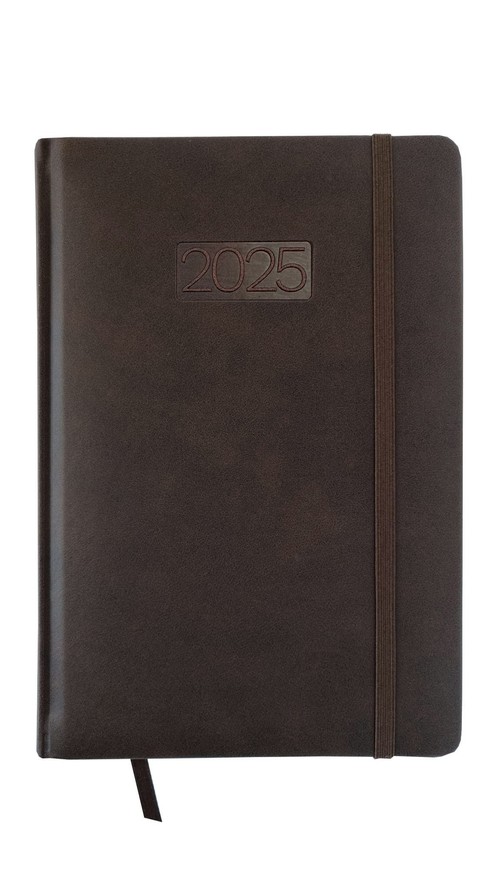 Kalendarz 2025 Dzienny A5 LUX V3 Brązowy