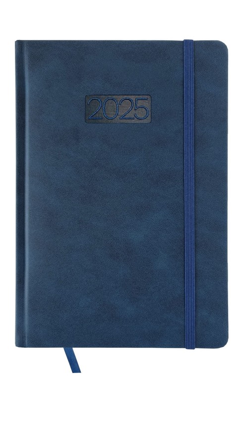 Kalendarz 2025 Dzienny B6 LUX V2 Granatowy